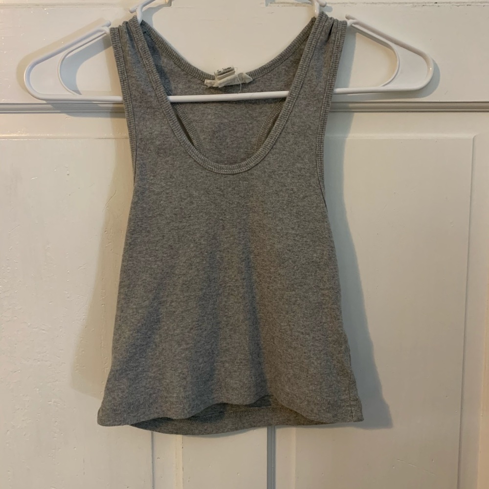 Gray Crop Top